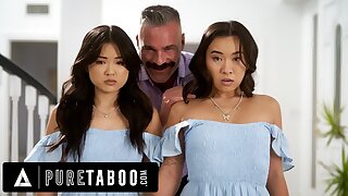 PURE TABOO Asian Stepsisters Lulu Chu Kimmy Kimm Fulfill Their Stepdad s Doppelganger Fantasy